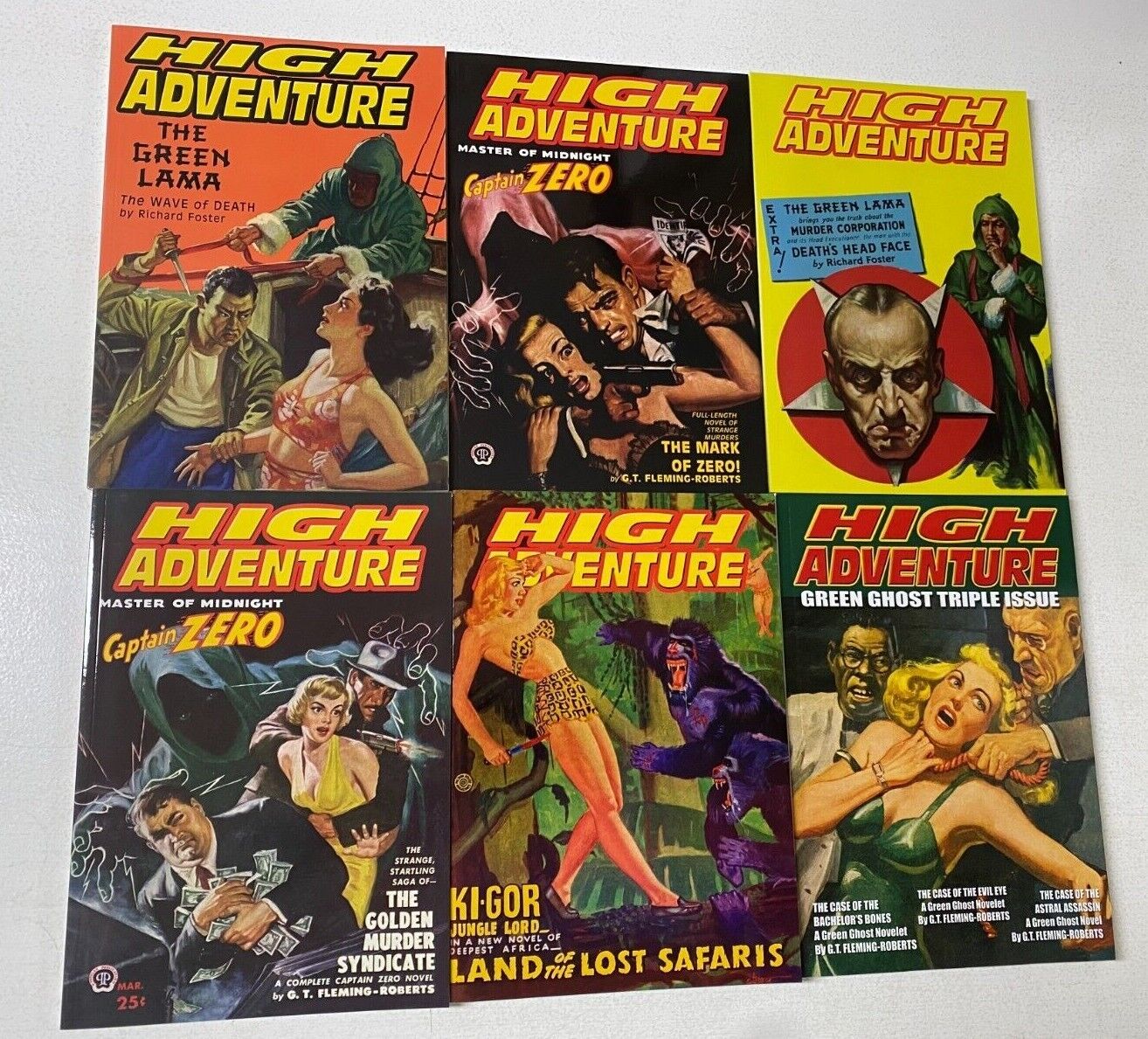 High Adventure lot 6 different books Adventure House Pulp 8.0 VF (2015 to 2016)