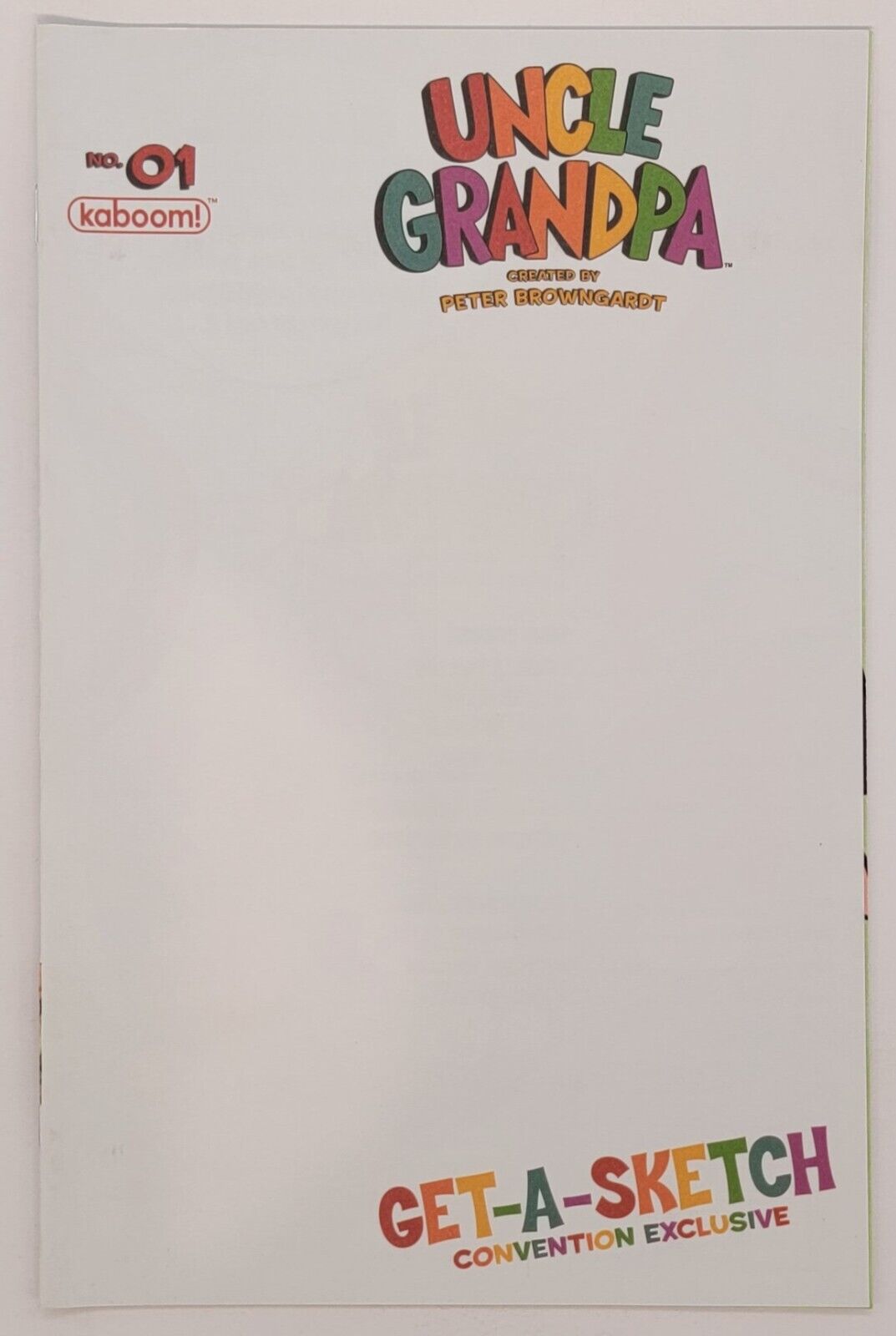 Uncle Grandpa # 1 Limited Edition Get-A-Sketch Variant Comic Book Brand New