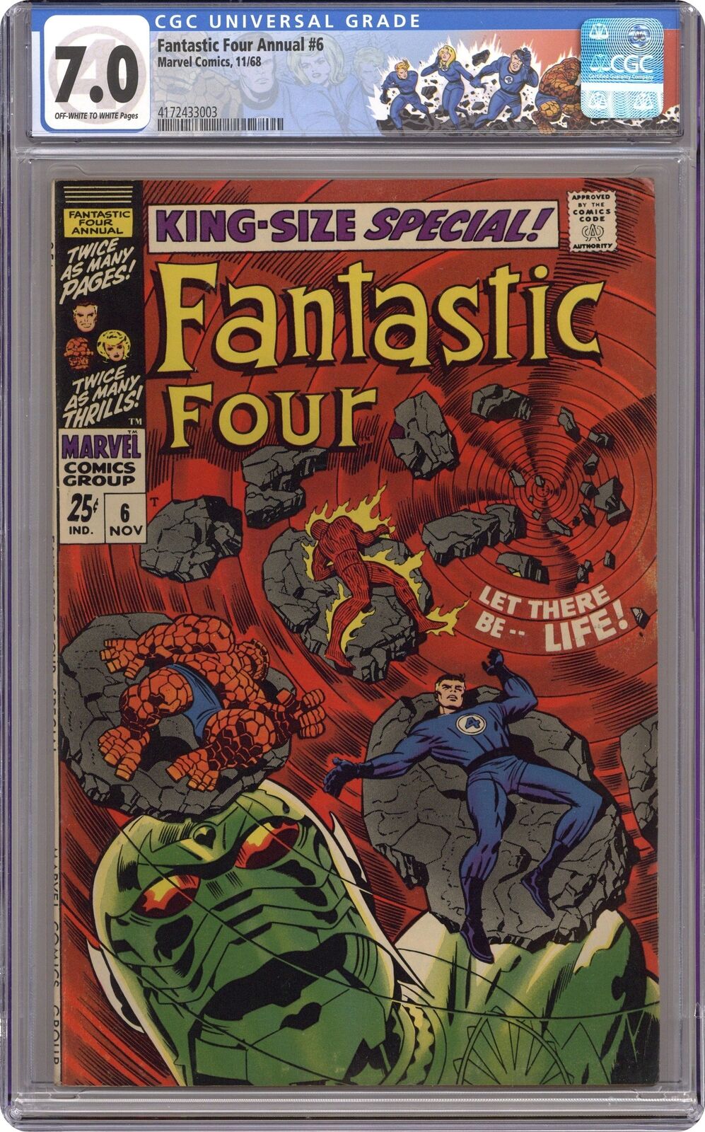 Fantastic Four Annual #6 CGC 7.0 1968 4172433003 1st app. Franklin Richards