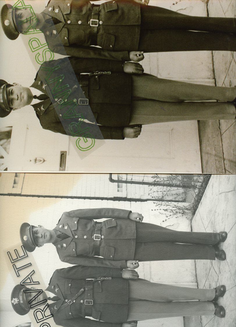 Vintage 8x10 Photo, 2 Military Men, LEVINSON Family, Julian & Martin,(2) Uniform