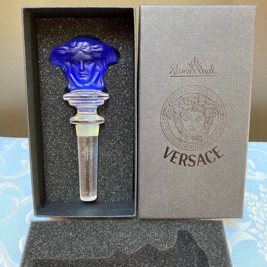 Versace Rosenthal Blue Medusa Bottle Stopper