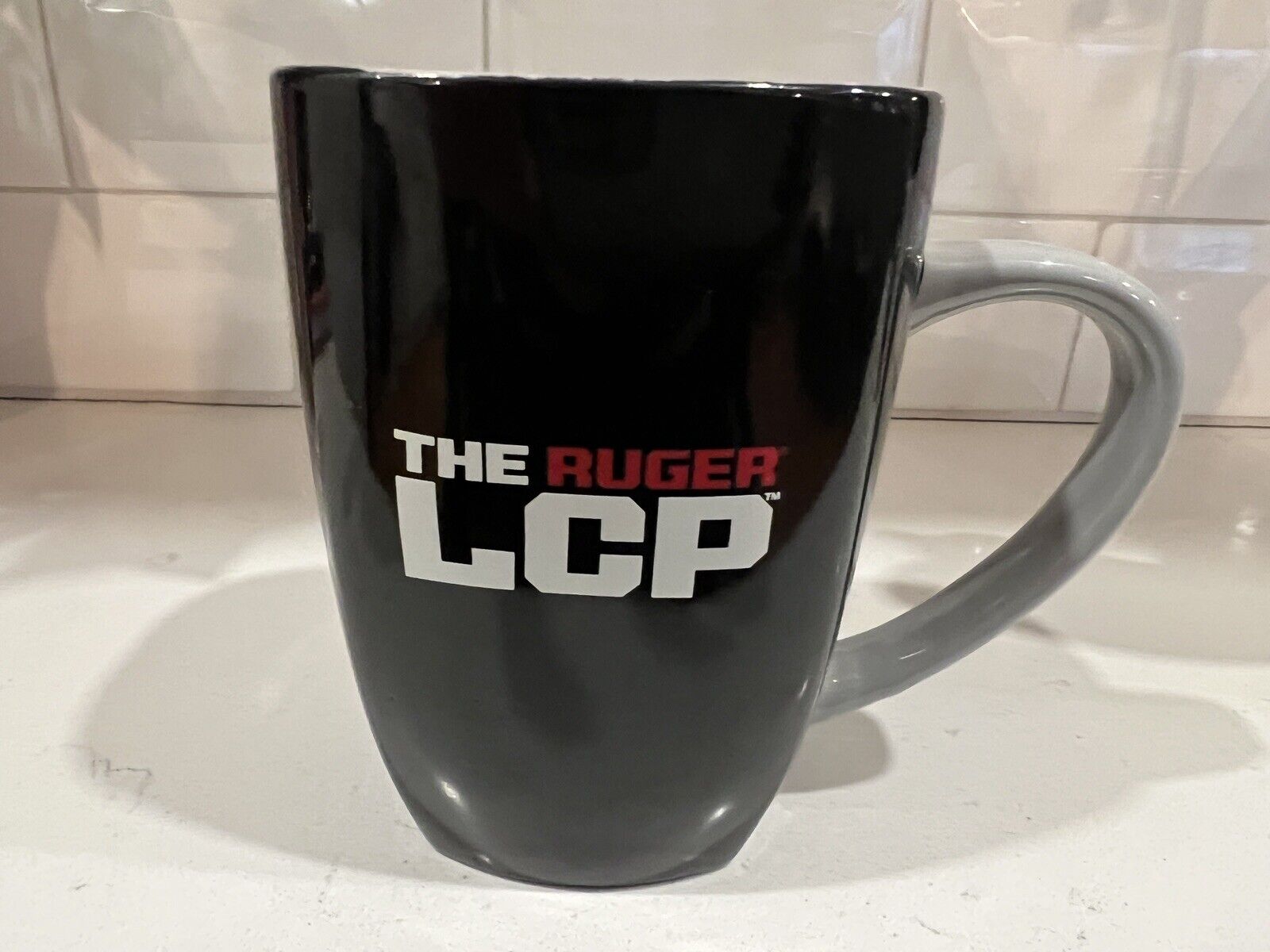 RUGER LCP LOGO Red/Black Coffee Soup Mug Cup stoneware Firearms Pistol