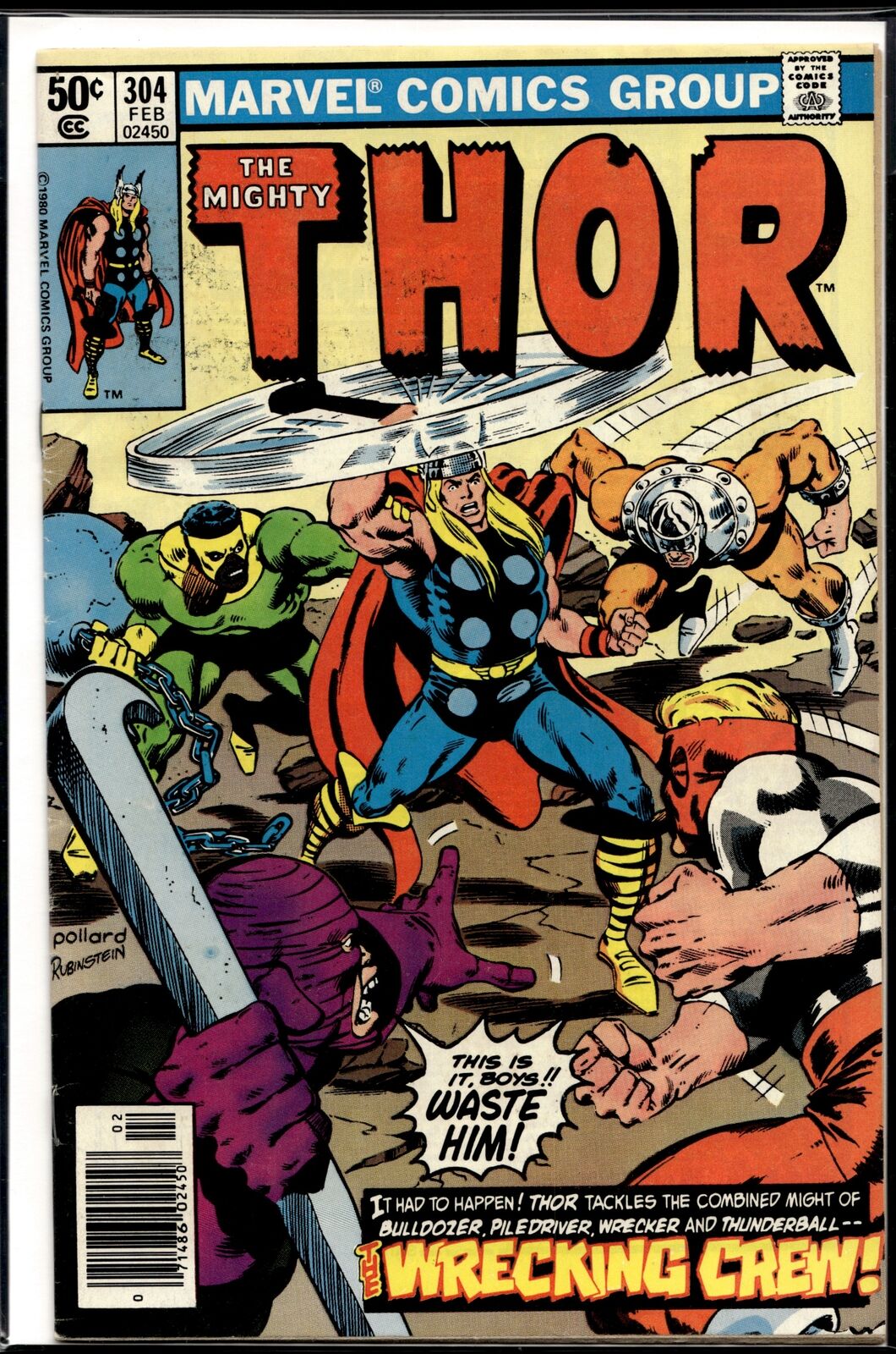 1981 Mighty Thor #304 Newsstand Marvel Comic