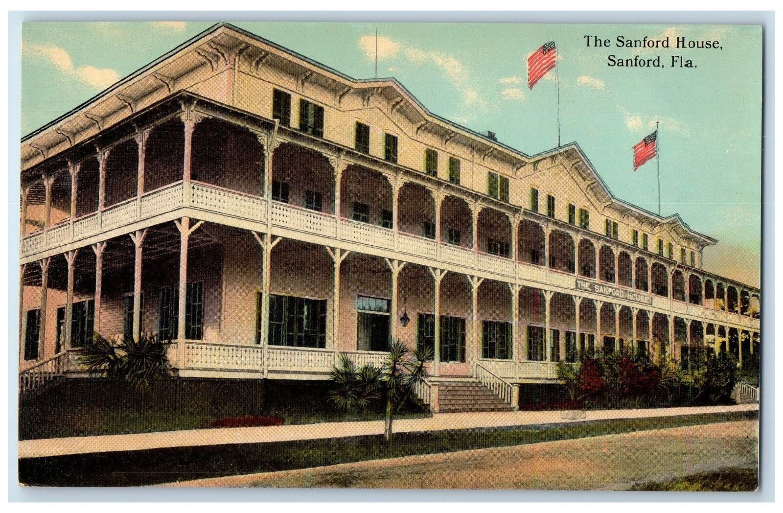 c1910\'s The Sanford House Exterior Sanford Florida FL Unposted Vintage Postcard