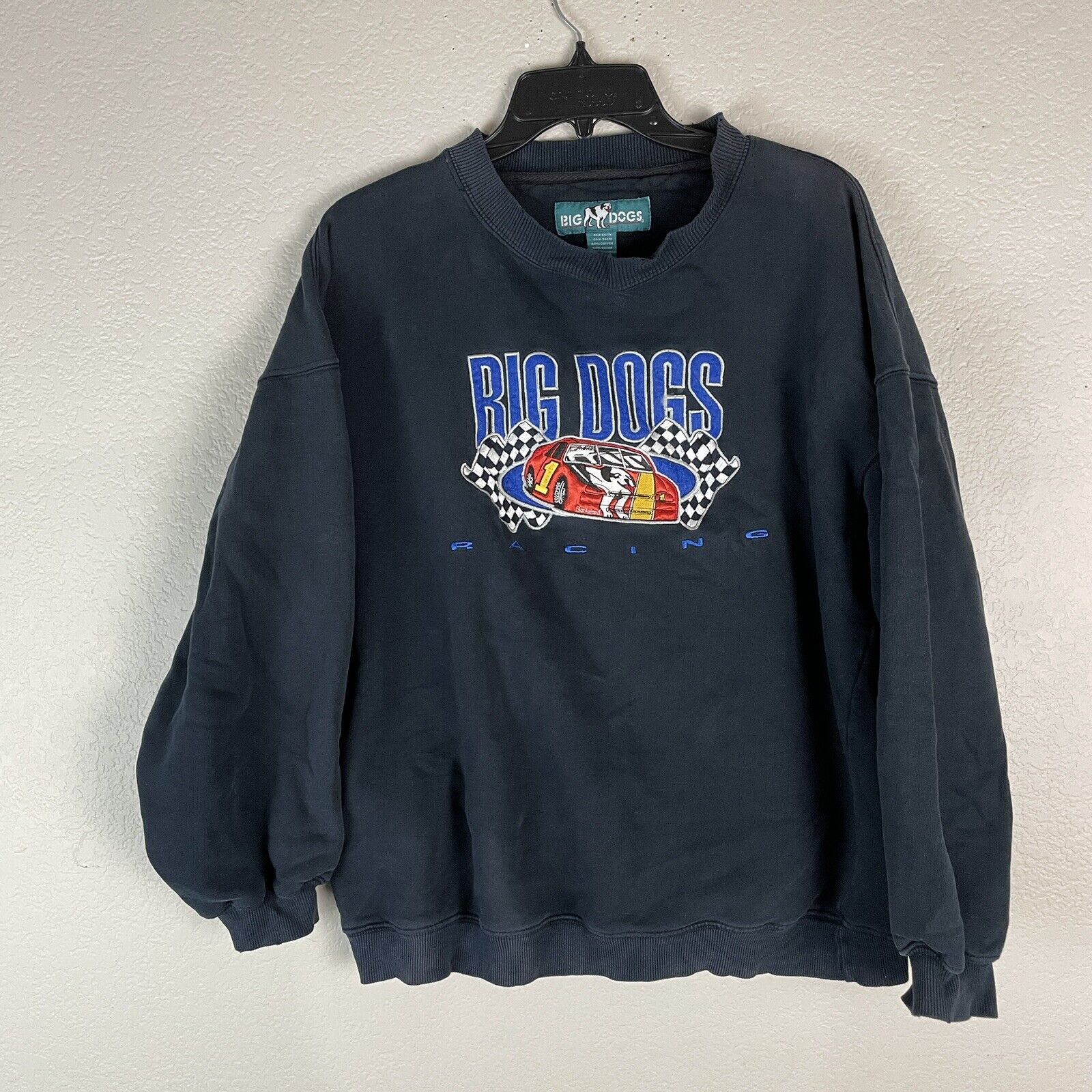 Vintage Big Dogs Racing Sweatshirt Size Large