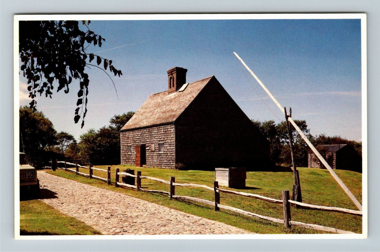 Nantucket MA-Massachusetts, Jethro Coffin House, Historic, Vintage Postcard