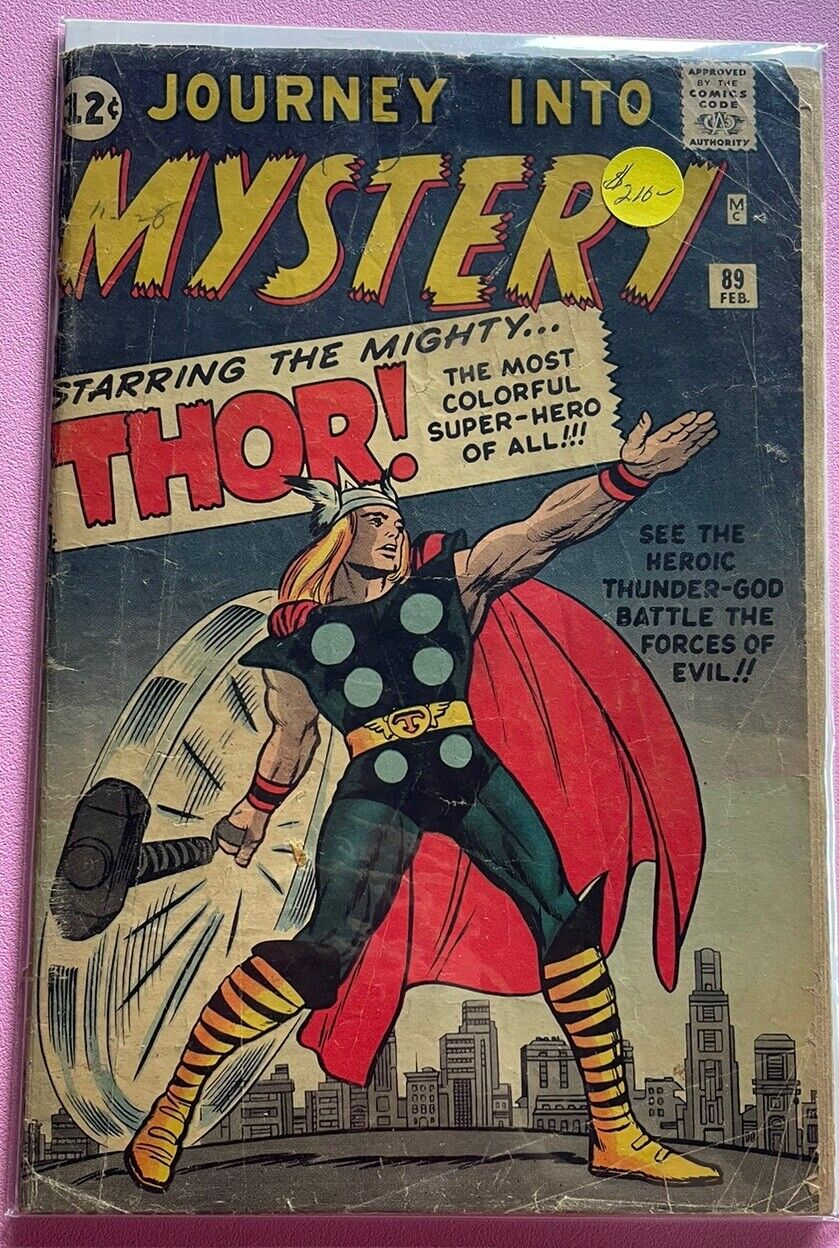 JOURNEY INTO MYSTERY #89, THOR ORIGIN, KIRBY, partially missing back cover 🔥