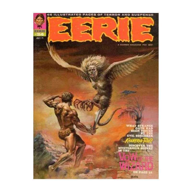 Eerie (1965 series) #34 in Fine condition. Warren comics [x&