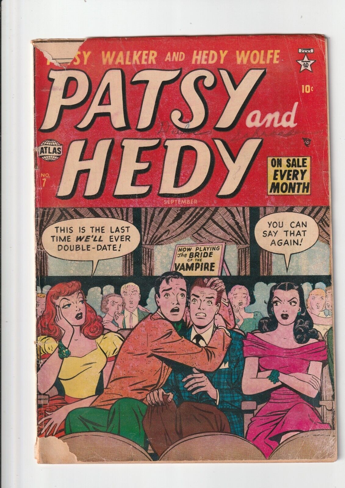 Patsy and Hedy #7 - ATLAS, 1952 1st Print GOOD