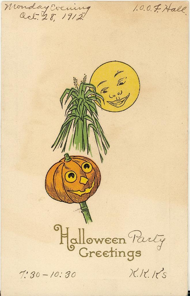 1912 Gibson Halloween Postcard \