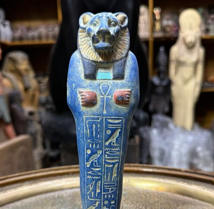 ANCIENT EGYPTIAN GODDESS Sekhmet Statue Antique Power Goddess Pharaonic Lion Bc