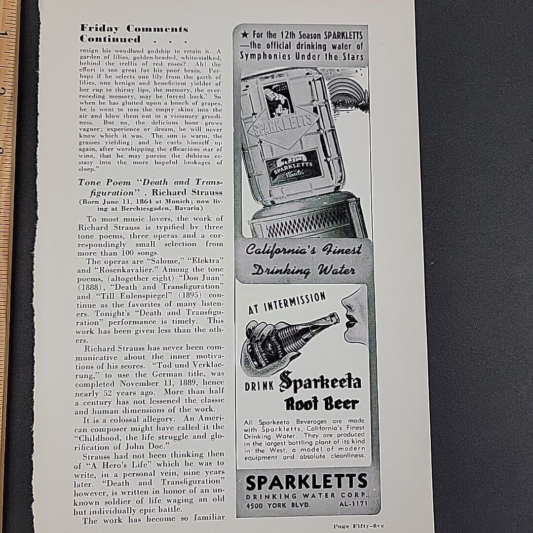 Vtg 1941 Print Ad Sparkletts Drinking Water Sparkeeta Root Beer Soda Pop
