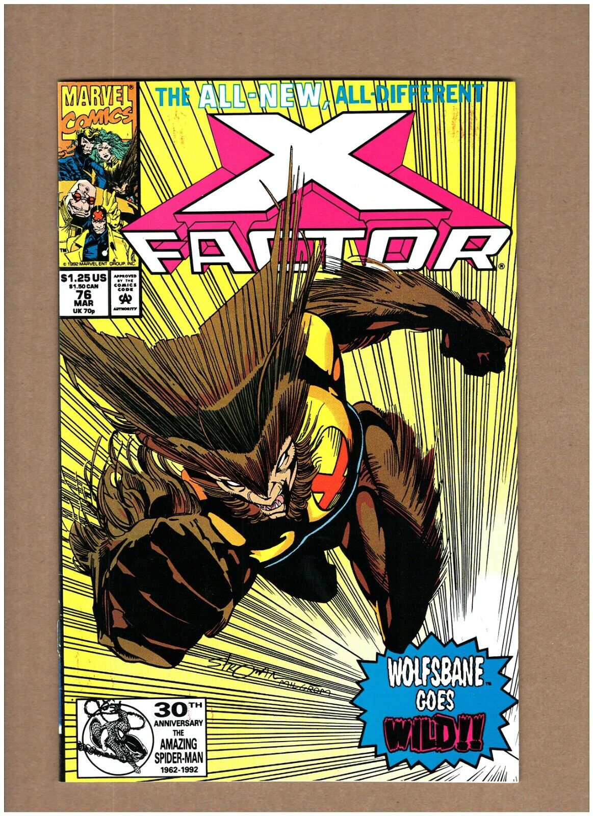 X-Factor #76 Marvel Comics 1992 Wolfsbane Strong Guy Multiple Man NM- 9.2