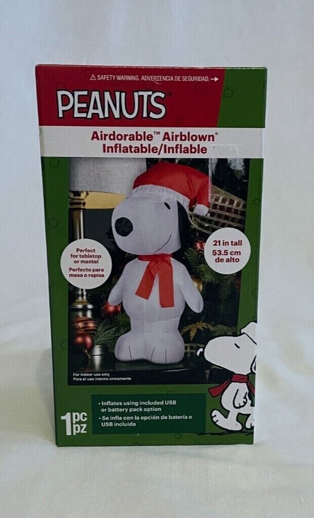 New Gemmy Peanuts Snoopy Airdorable Airblown 21\