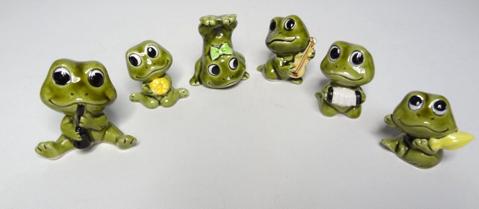 Vintage Sears Neil the Frog Family Musical Band Miniatures Set of 6