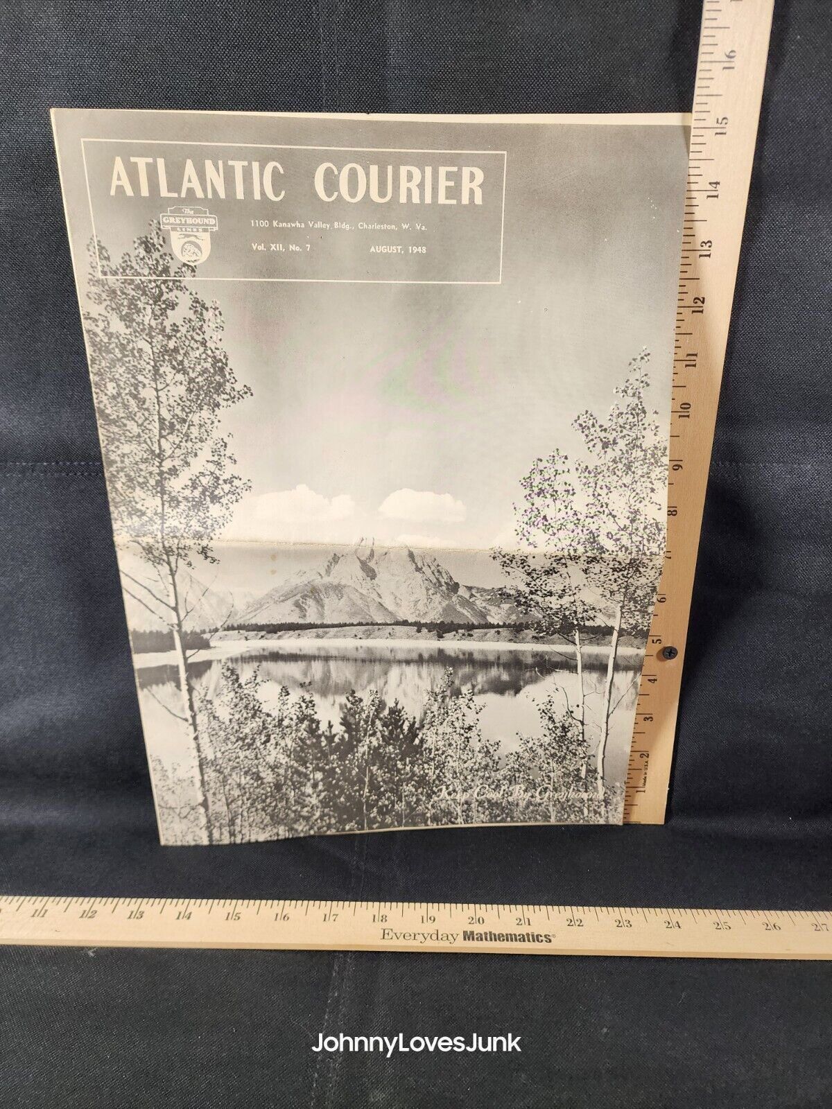 Rare 1948 Atlantic Courier By Greyhound Bus Line Charleston WV Complete No Label