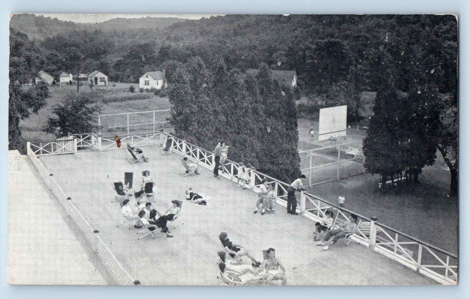 Minisink Hills Pennsylvania PA Postcard Pococabana Lodge Poconos c1950 Vintage