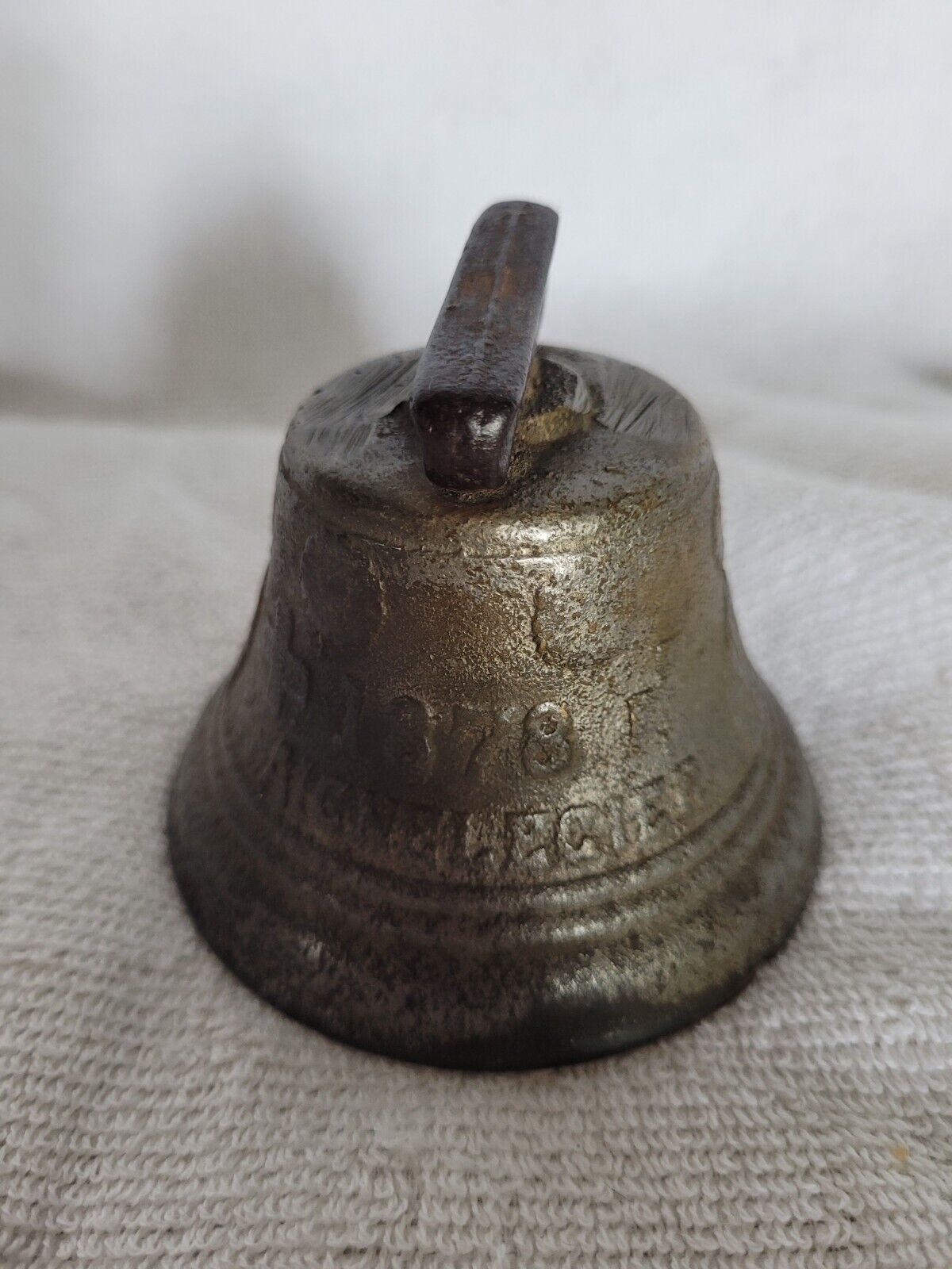 Vintage Swiss Cow Bell 1878 Saicnelecier Chiantel Fondeur Brass Cow Bell