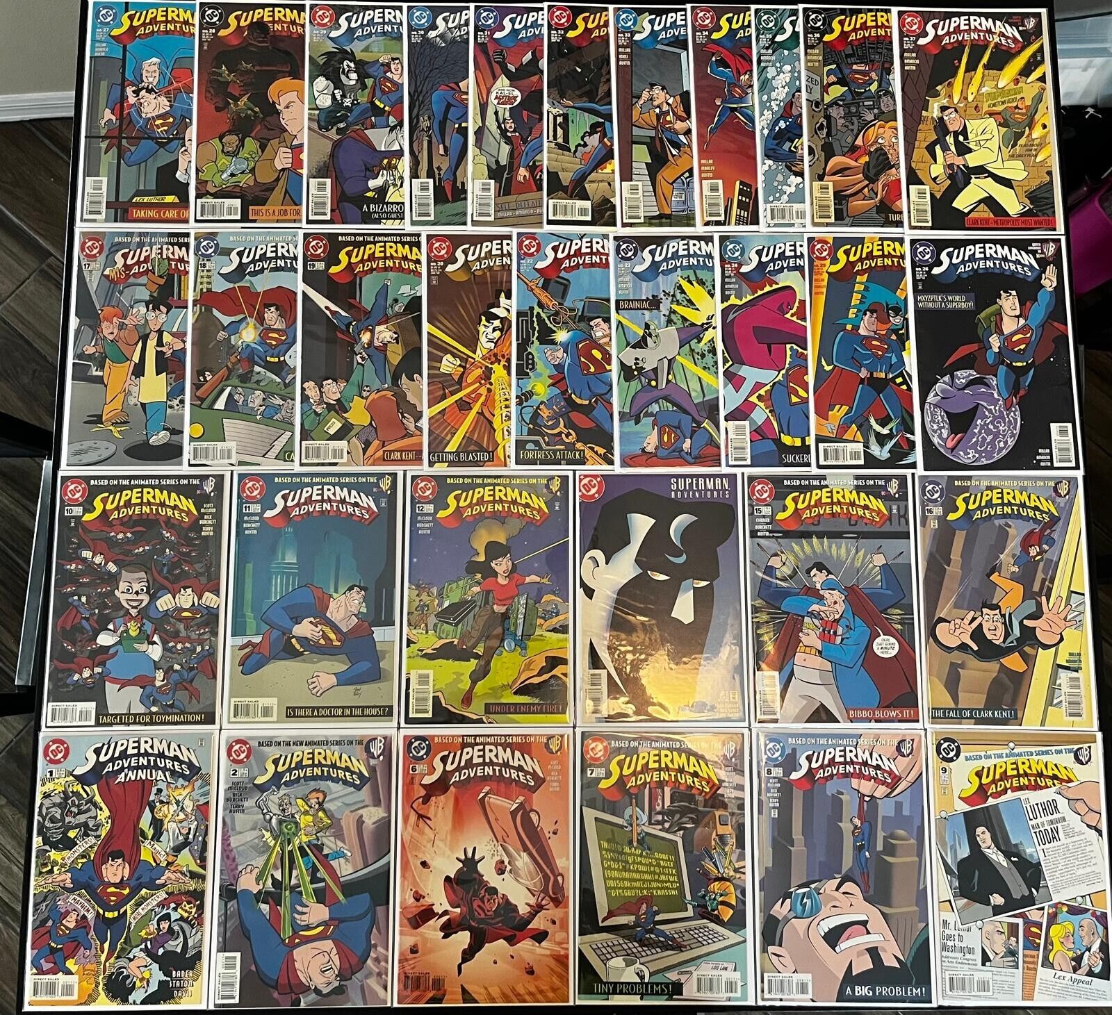 SUPERMAN ADVENTURES LOT of (32) DC Comic Books (1996-2002) #2 6-12 14-20 22-37 +
