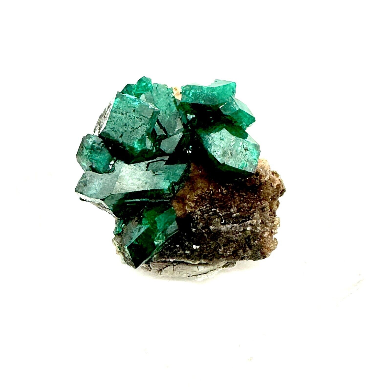 Matrix Dioptase Crystal Mineral Specimen DR Congo Africa Display Cluster 5 Gram