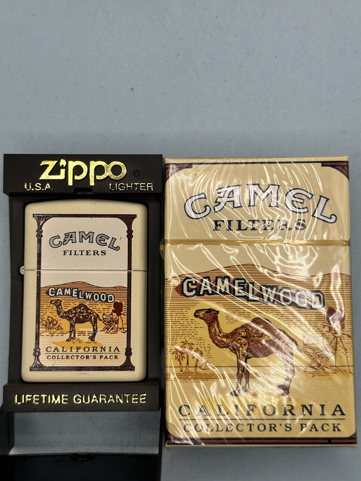 1998 Camel State California Cream Matte Zippo Lighter NEW Collectible Pack Empty