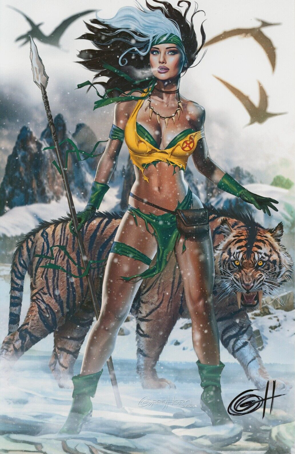 Greg Horn SIGNED Marvel Comics Super Hero X-Men Art Print ~ Savage Land Rogue
