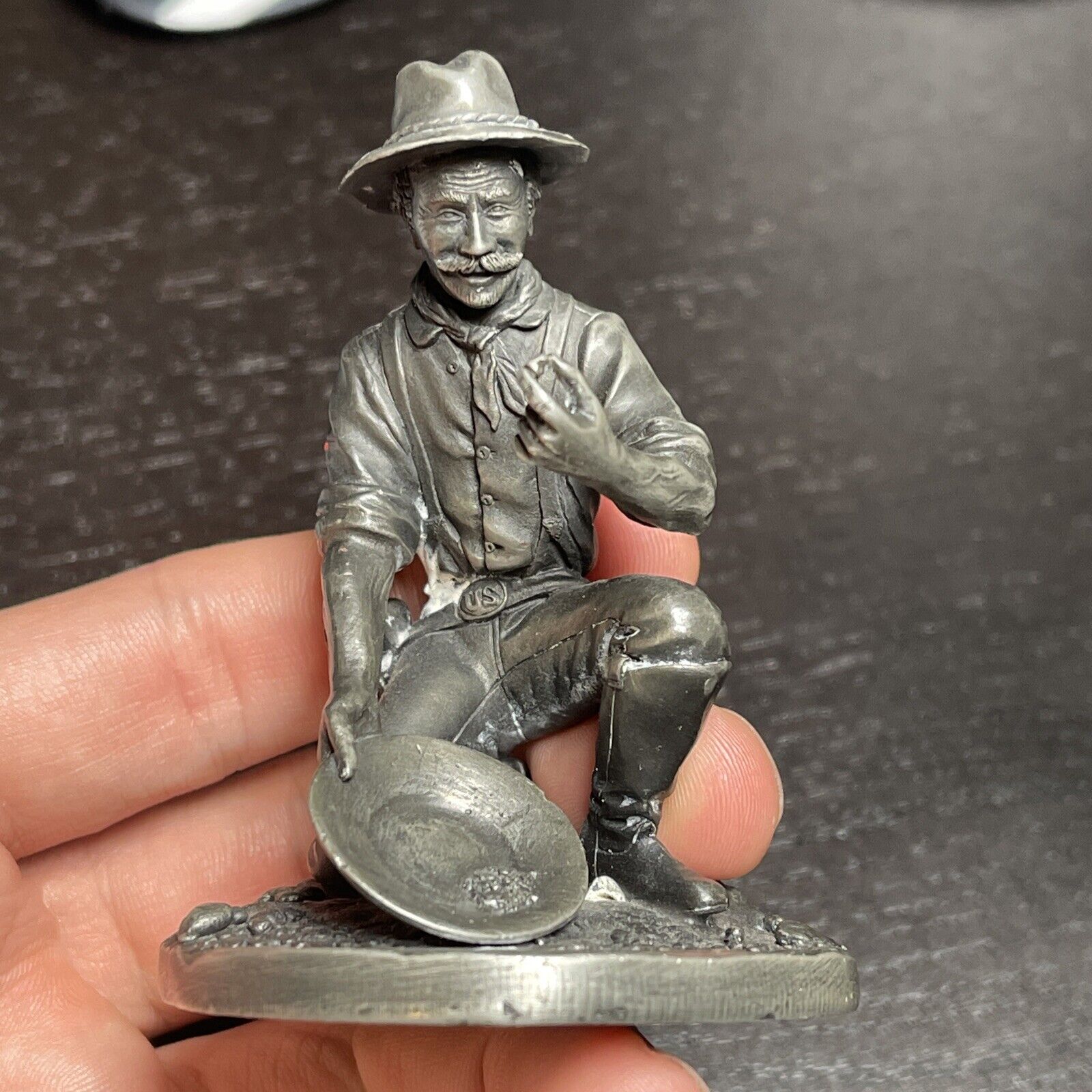 THE FRANKLIN MINT 1974 Fine Pewter Collection - “The Prospector” 1836-1855 RARE