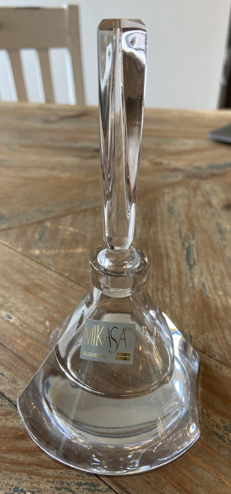 Mikasa Gemini Perfume Bottle Stopper Slovenia Crystal Art Deco Style Vintage