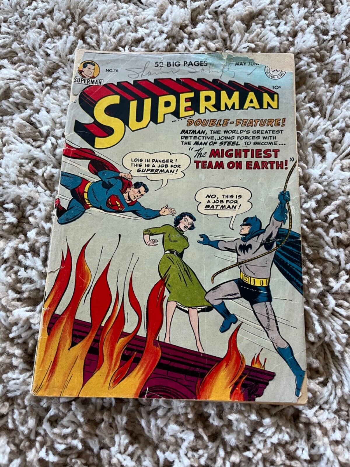 Superman #76 Poor (detached front cover/no back cover) DC Comics 1952