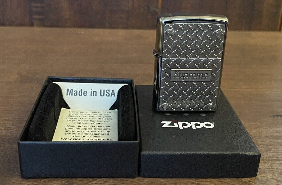 Supreme Diamond Plate Zippo Brand New SS19 Best Fathers Day Gift.