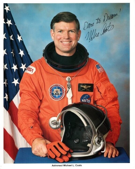 MICHAEL MIKE L. COATS signed 8x10 NASA ASTRONAUT litho photo