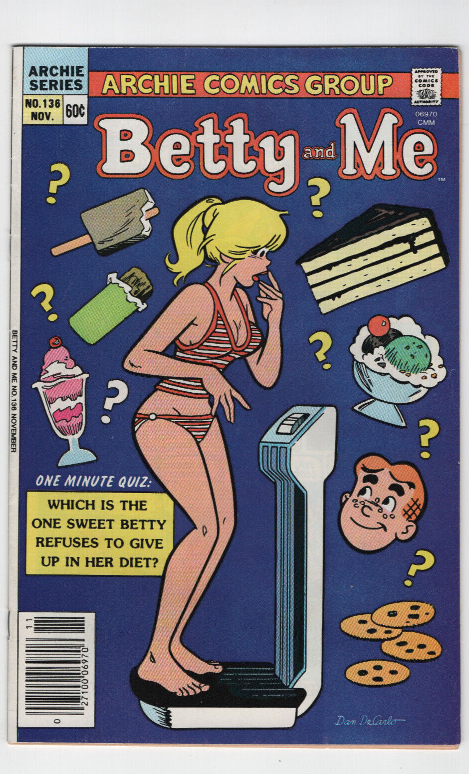Betty and Me #136 Controversial Diet Cover GGA Good Girl Art 1983 Comics Archie
