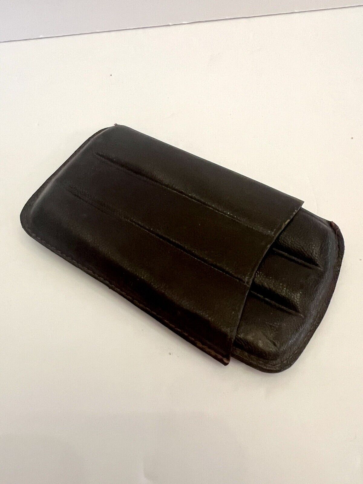 Vintage Leather Cigar Case Expandable 