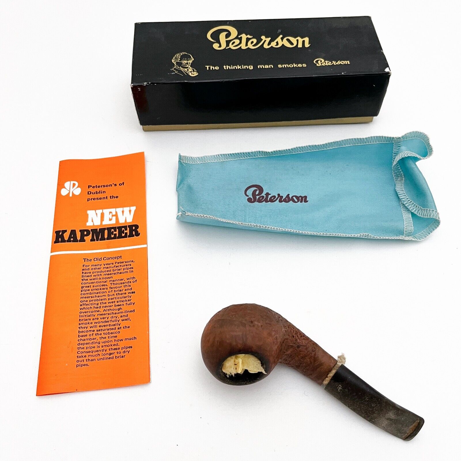 PETERSON\'S Kapmeer Vintage PIPE P/LIP 80\'s Red Sandcarved with box etc