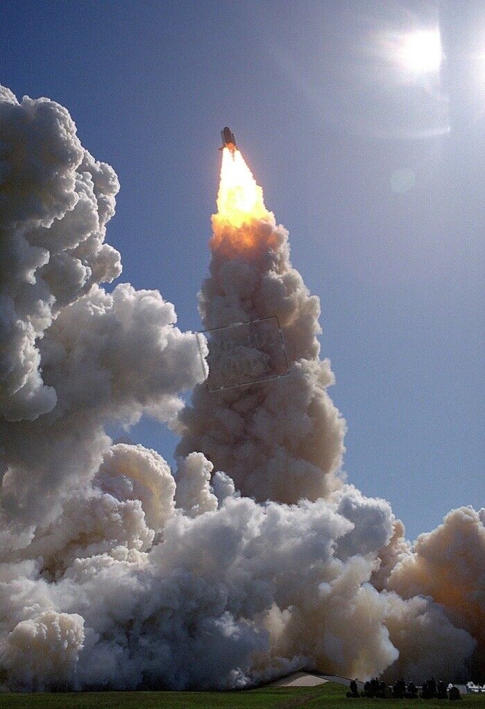 STS-52 Launch LAGEOS II turn an burn Space Shuttle Columbia 8X12 PHOTOGRAPH