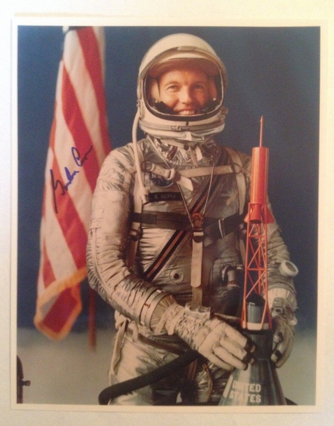 Astronaut Gordon Cooper Signed NASA Project Mercury Photograph
