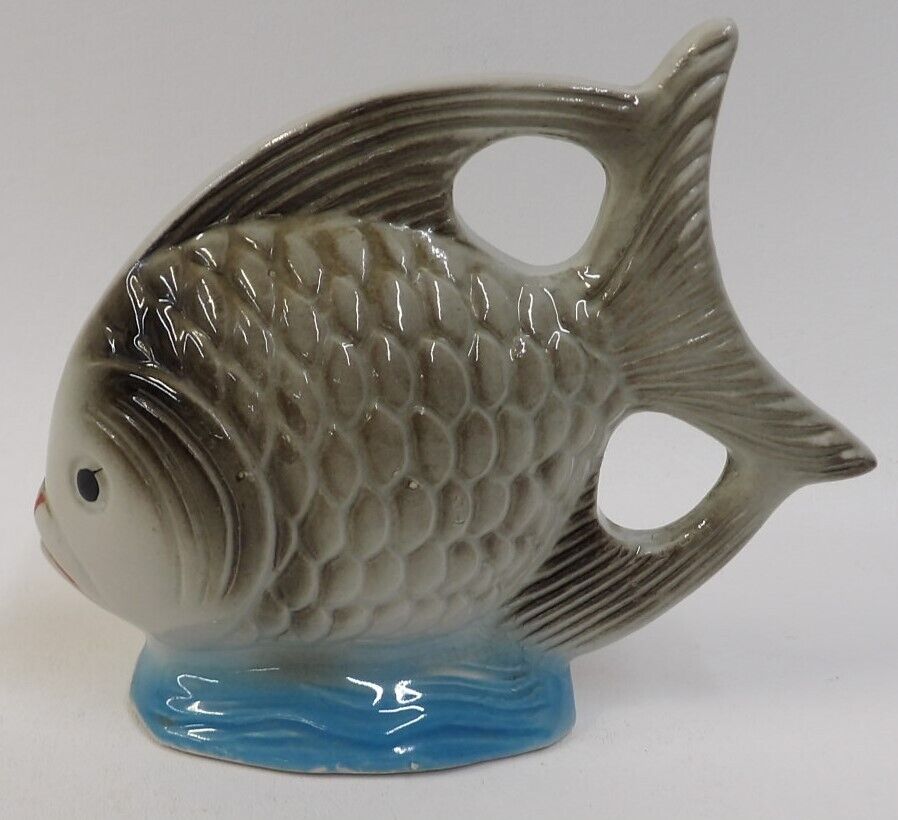 Vintage Angel Fish Figuine - Tropical Decor - Made in Brazil