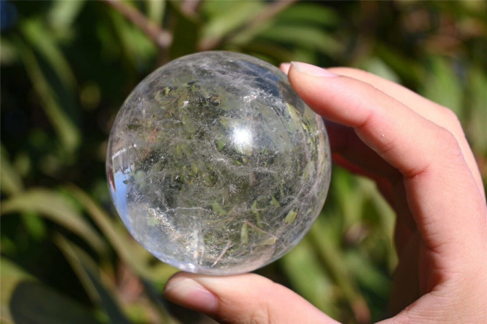 290g Natural clear quartz ball quartz crystal sphere 59mm reiki healing XQ2235