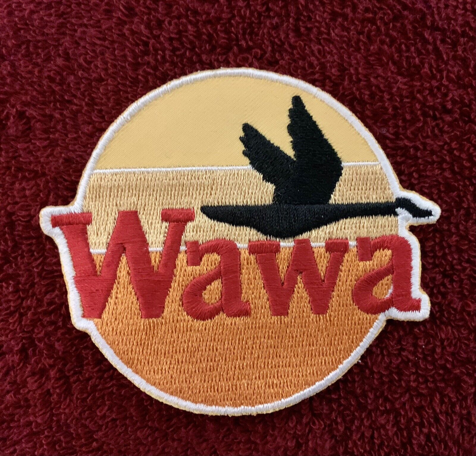 WAWA Classic 80’s Era Logo SEW-ON EMBROIDERED PATCH 3x3.5 Inches HIGH QUALITY 🤘