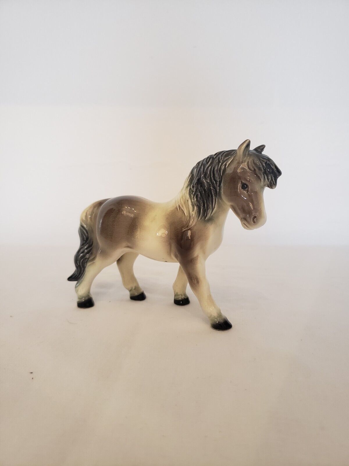 Vtg Goebel W. Germany Standing Horse Shetland Pony Porcelane Figurine Gray White