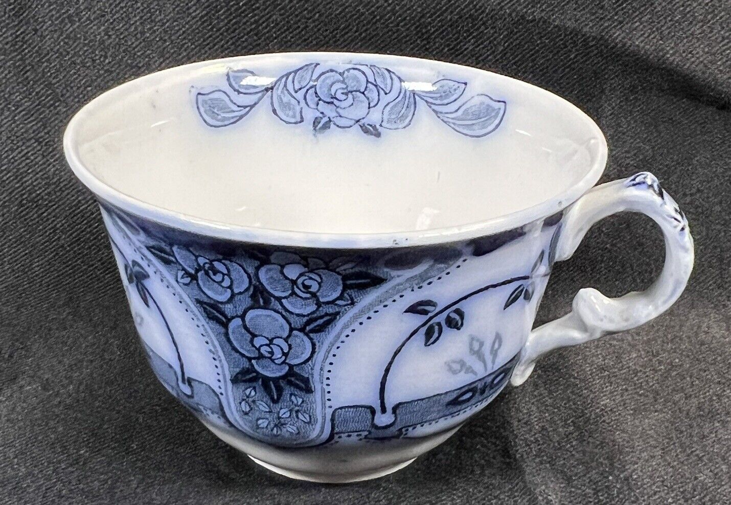 Vintage Antique Flow Blue Coffee Tea Cup Mug Stafford W England