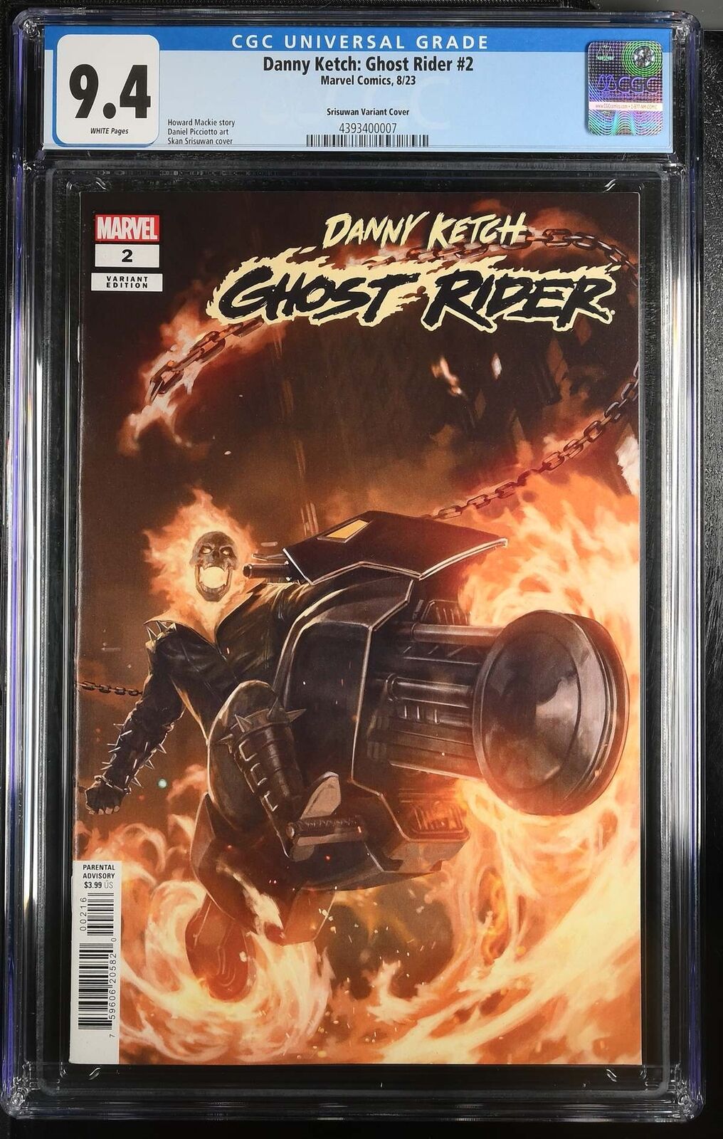 Danny Ketch Ghost Rider #2 c Marvel (2023) CGC 9.4 NM 1:25 Srisuwan Graded Comic