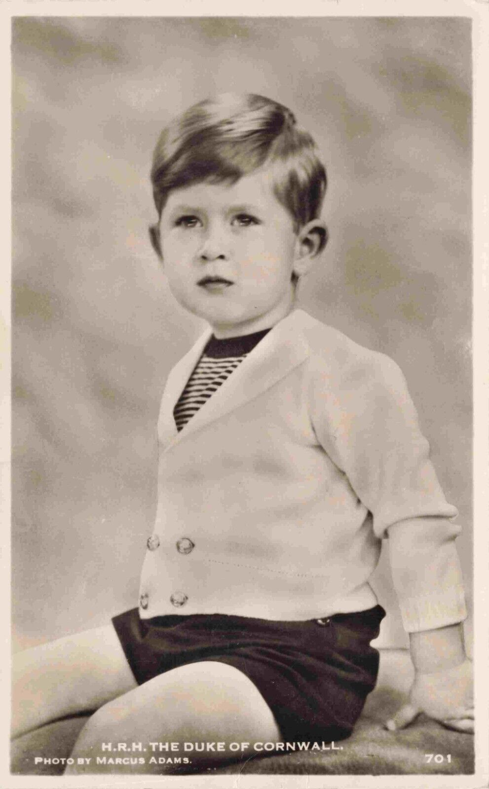 RPPC Prince Charles HRH Duke of Cornwall as Toddler Vintage Real Photo Postcard