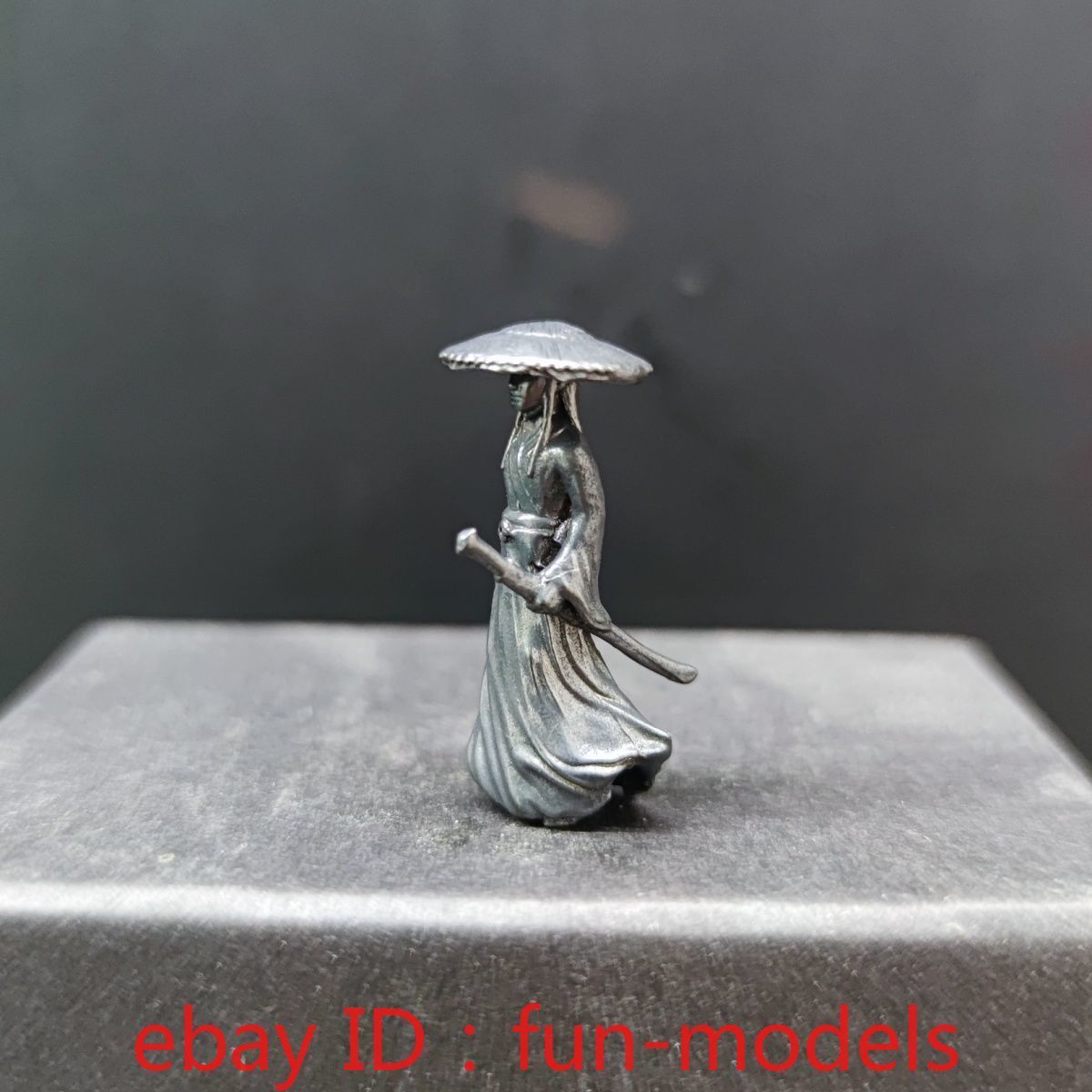 1.2 Inch Pure Copper Ancient Swordsman Miniature Figure Micro Landscape Bonsai