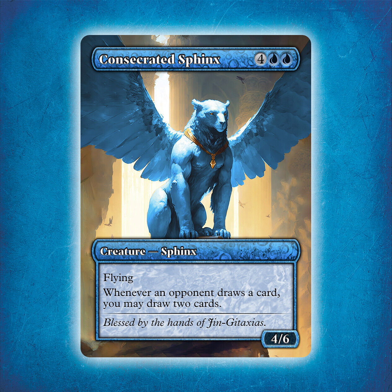 Consecrated Sphinx - Extended Art [Alternative Custom ] TRAUMA Style Card