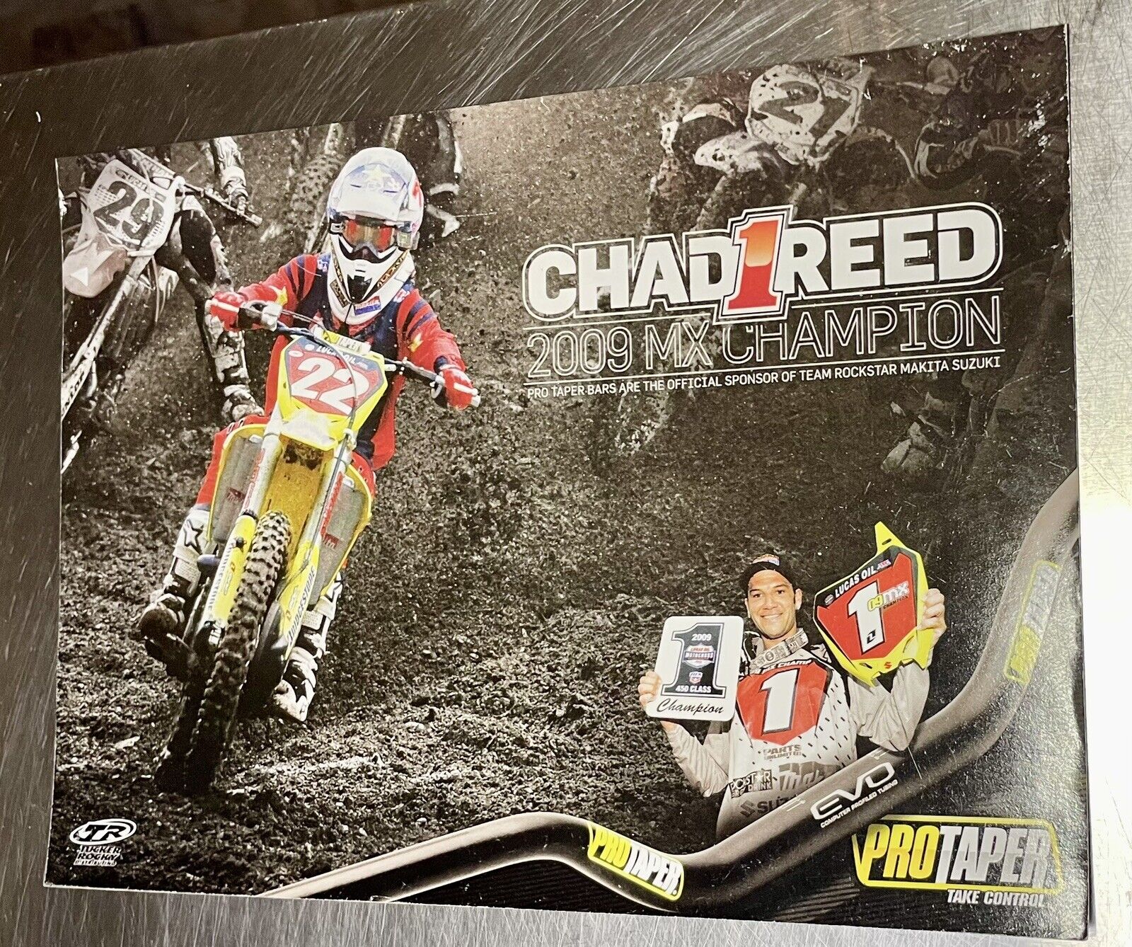 2009 Champion Chad Reed Suzuki with Pro Taper Bars Print Ad