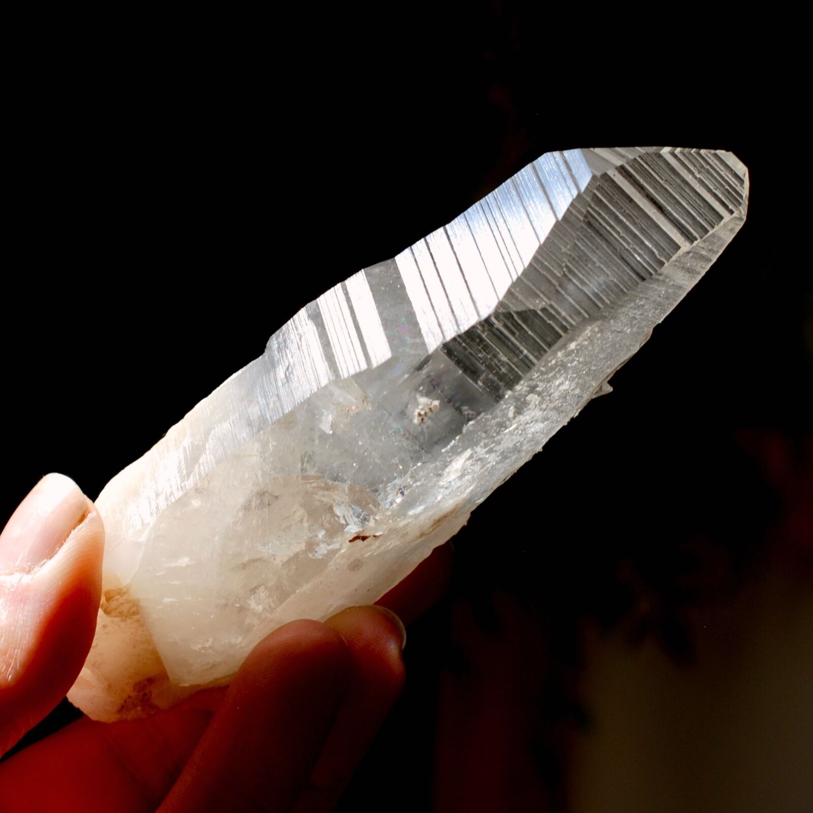4.5in 172g Devic Temple Lemurian Seed Quartz Crystal, Boyaca, Colombia