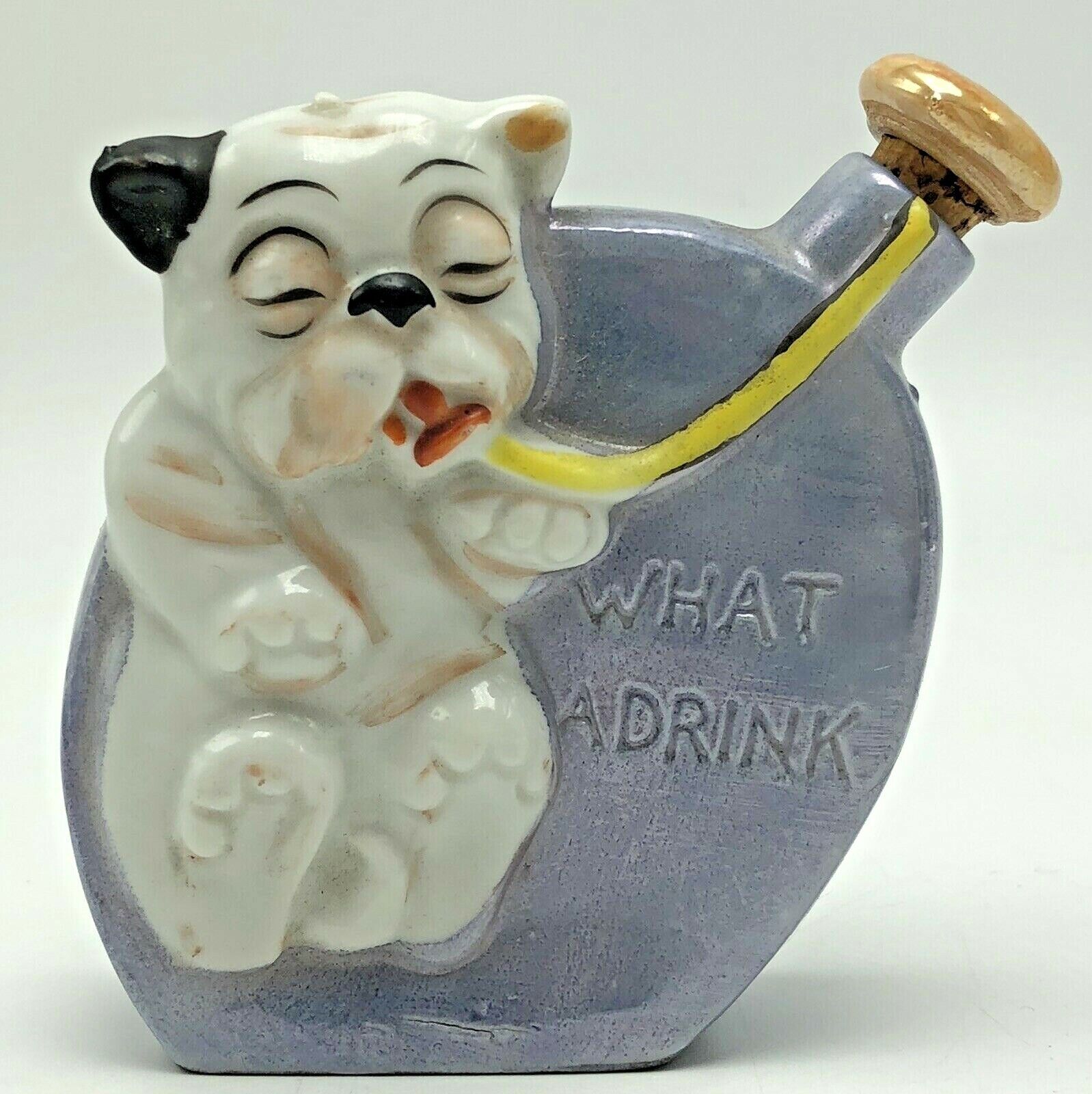 Rare Bonzo the Dog Liquor Nipper Bottle What a Drink Japan Luster George Studdy