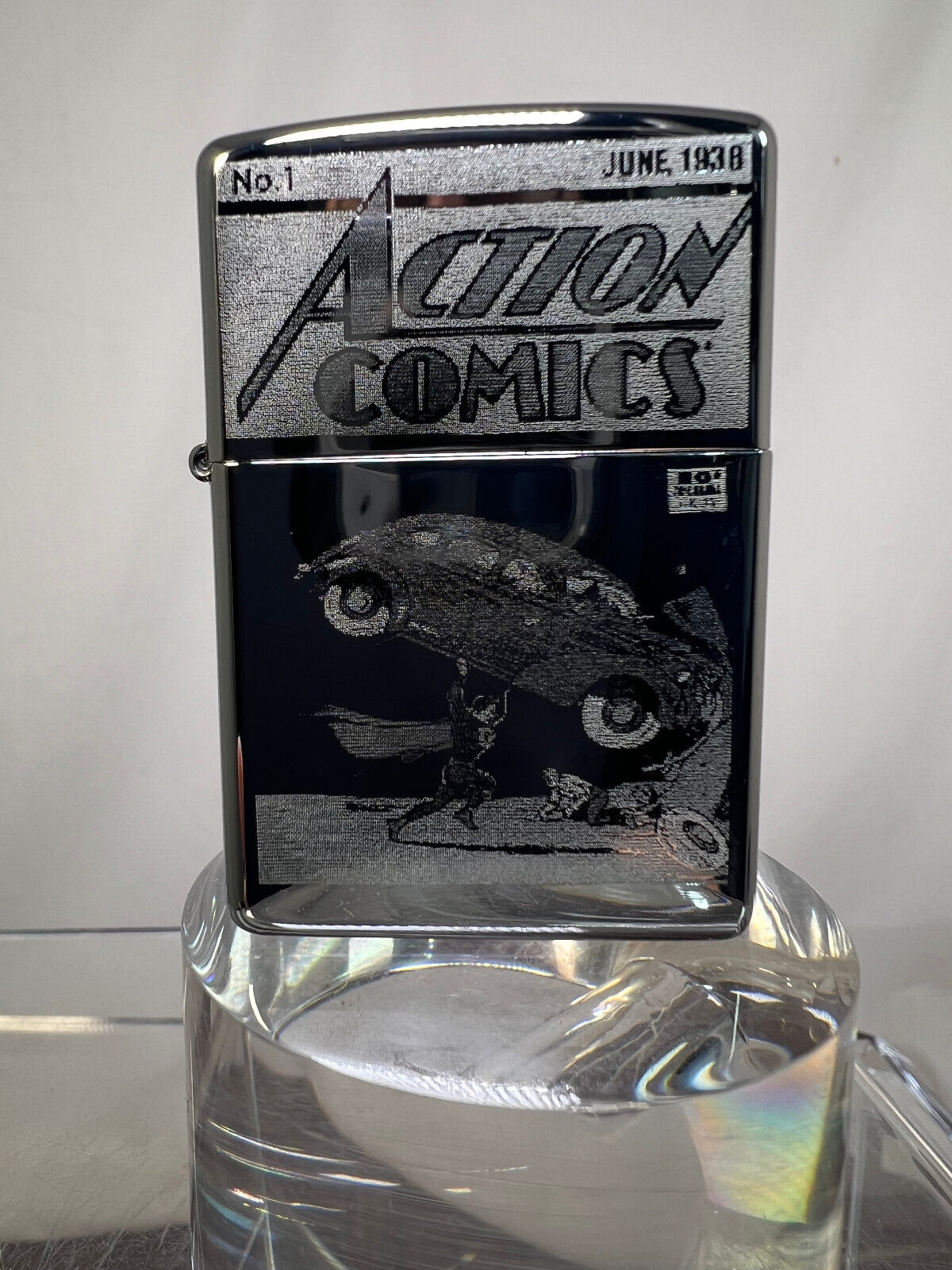 RARE 2002 Zippo Lighter Action Comics No. 1 June 1938 #1 1st Superman HTF