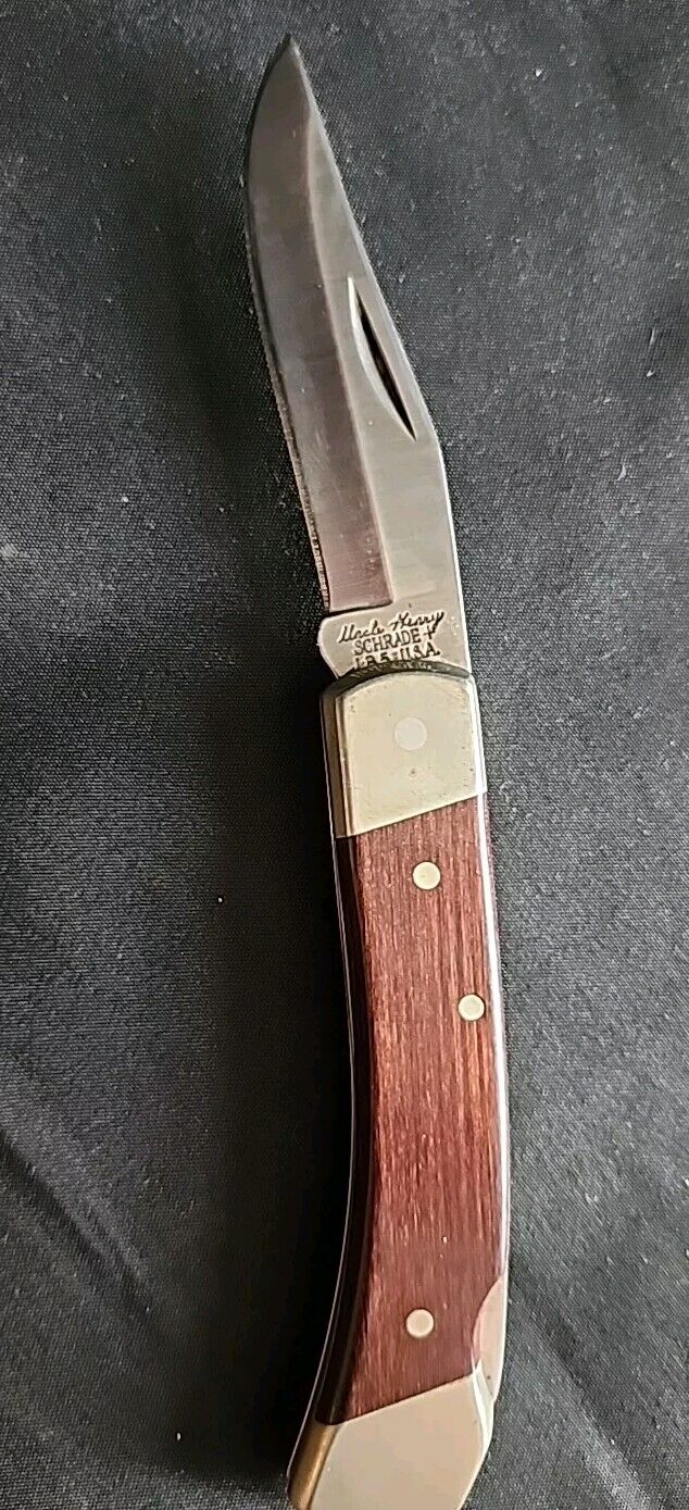 Vintage SCHRADE USA UNCLE HENRY LB5 WOOD LOCKBACK KNIFE